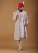 White Designer Groom Wear Sherwani